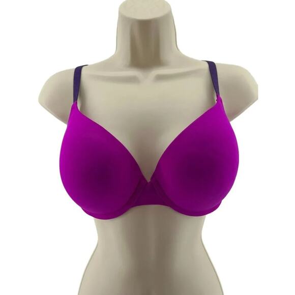 PINK Victoria's Secret Wear Everywhere Push Up Bra Fuschia size 34DD - Picture 1 of 8